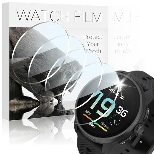 AIDOWU 4 Piezas Protector Pantalla Cristal Templado Compatible con para Suunto Race S 45mm Protector Reloj Vidrio Templado HD 9H Anti-raspado para Suunto Race S 45mm Película Protector