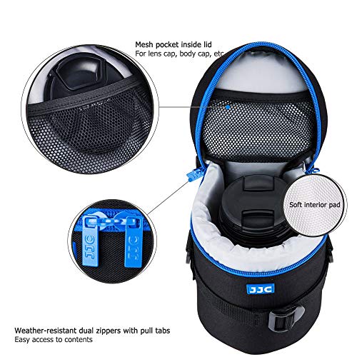 Image of JJC Deluxe Lens Case Pouch Bag for Canon EF 24-70mm f2.8L USM /EF 50mm f1.2L USM /EF 85mm f1.2L II USM, Tamron SP 70-300mm f4-5.6 A005, Sigma APO DG 70-300mm f4-5.6 & More Lens below 3.9 inch x 6.5 inch(D x L)