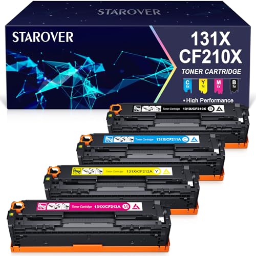 Starover   Tóner Compatible con HP 131X 131A CF210X CF210A para HP LaserJet M251nw M276nw,128A CE320A CP1525n CP1525nw CM1415fn CM1415fnw,125A CB540A CP1212121212121 5 CP15 15n CM1312 CM1312nfi (4PK)