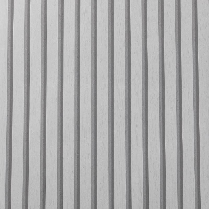 Camiraft Wood Slats Wallpaper Light Grey Natural Wooden Slats Panelled Wallpaper Wood Effect Modern Realism Contemporary Feature Wall,9.5 * 0.53M — image 1