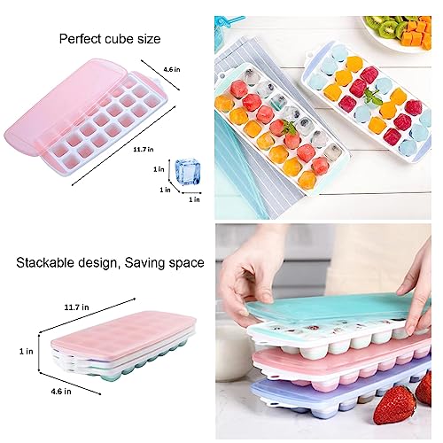 Small Ice Cube Trays With Lid For Freezer,Ice Cube Trays For Freezer With Lid,Silicone Ice Cube Trays,Tiny Ice Cube Trays For Freezer,Bpa Free,Easy To Remove And Perfect Cube Size #TOP4