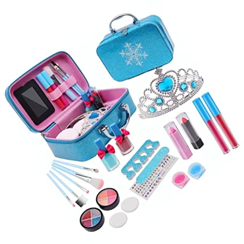 Kids Makeup Set, Frozen Themed, Washable Portable Beauty Cosmetics Kit, Rich Makeup Toys Kids Cosmetics Set, Set for Kids Children Cosmetics Set
