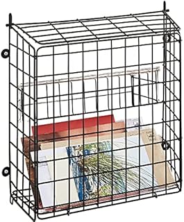 House of Home - Extra Large Letterbox Cage for Wooden Doors - Easy Access Post Box Cage for Door, Black Letter Catcher, Mail Basket Front Door - Perfect for Puppy or Dog Owners