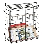 House of Home - Extra Large Letterbox Cage for Wooden Doors - Easy Access Post Box Cage for Door, Black Letter Catcher, Mail Basket Front Door - Perfect for Puppy or Dog Owners