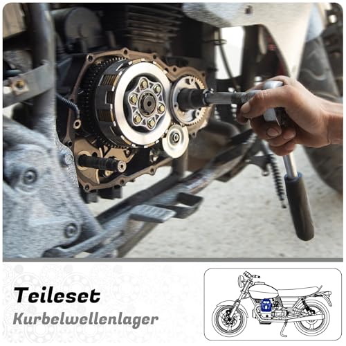 Parts and Parts Kurbelwellenlager kompatibel mit Peugeot CITYSTAR 50 ELYSEO 100 CC ELYSEO 100 FR ELYSEO 50 CC