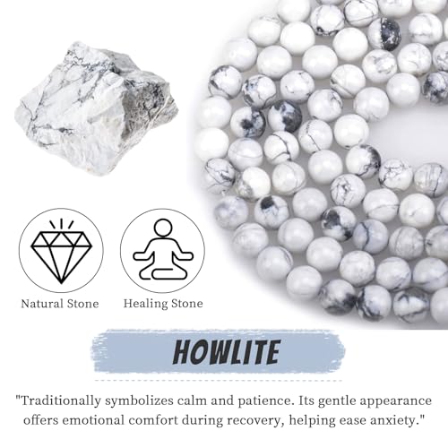 Medical Alert Bracelets for Women with Emergency Identification Card, Custom Medical ID Bracelet withBlessed Natural Stone, Free Engraving3