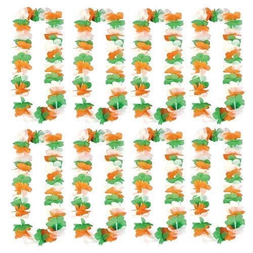 12 x Lei Garlands Irish Flag Colours St Patrick's Day Accessories Fancy Dress