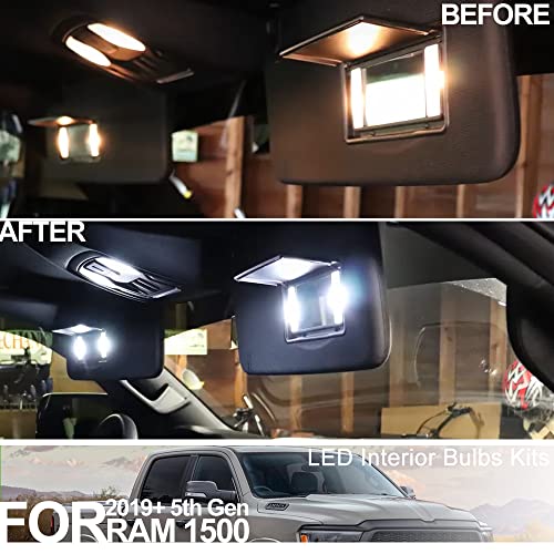 Kit 12 Lámparas LED Interior Blanco 6000K para Dodge RAM 1500 miniatura 2