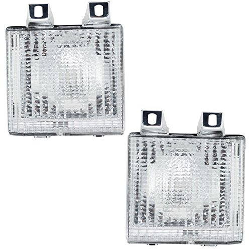 TRQ Driver & Passenger Side Parking Light Set Compatible with Chevrolet GMC GM2520110 GM2521110