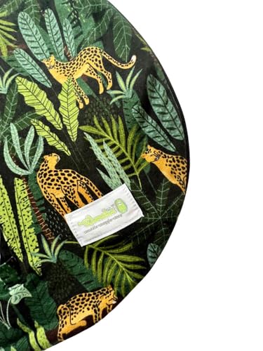Image of Woombie Grow with Me Baby Swaddle - Convertible Self-Soothing Swaddle Fits Babies 0-18 Months - Expands to Hands-Free, Legs-Out Wearable Blanket - Jungle Jaguar