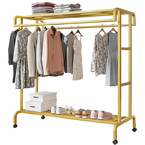 Rails de suspension pour vêtements or de 150 cm de long pour une finition luxueuse et durable