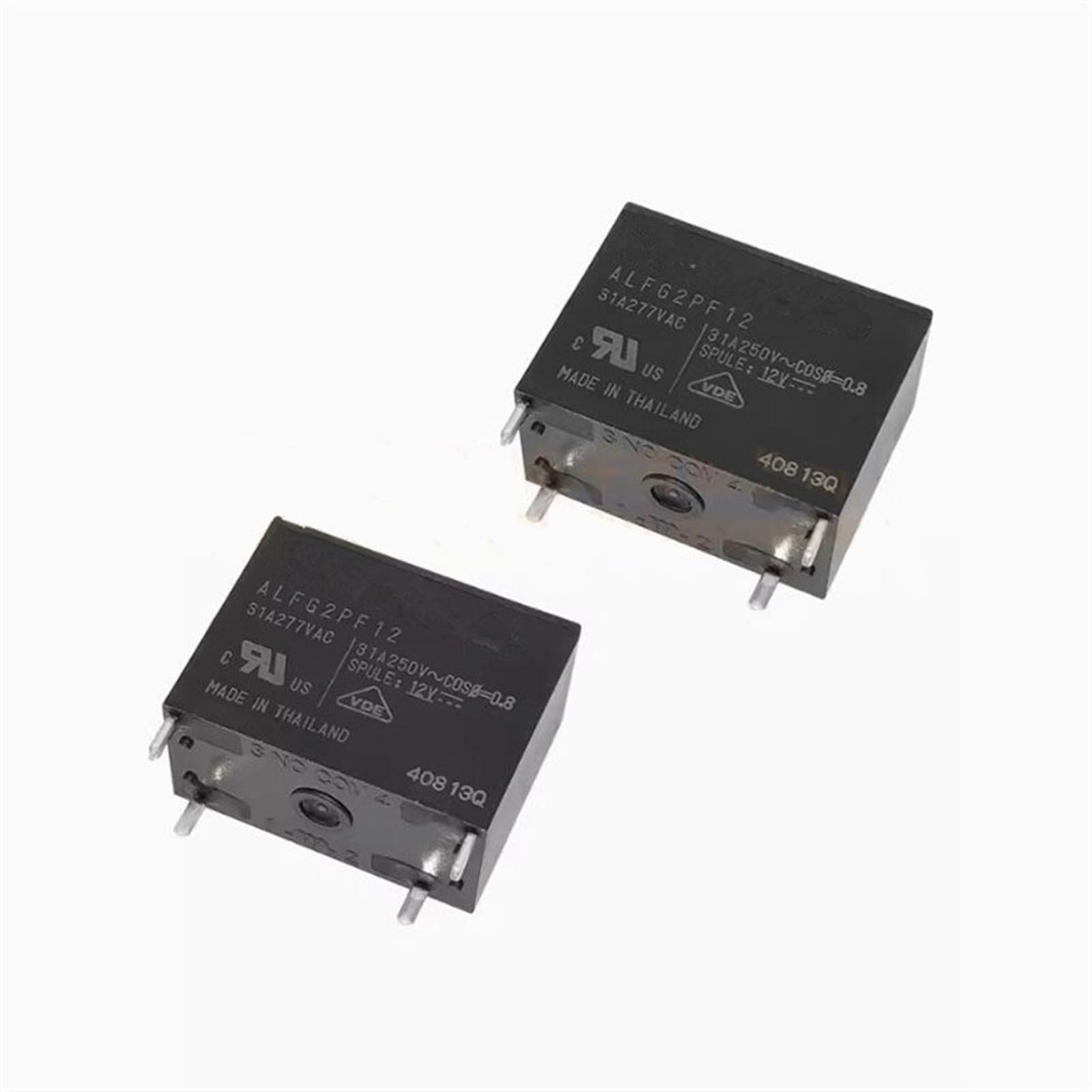 Relé ALFG2PF12 12V DC de 4 pines componentes de conmutación para placas pack de 5 unidades 2