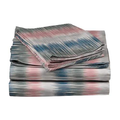Image of BLISSHOME Everlast 150TC King Size Printed Bedsheet with 2 Pillow Covers for Double Bed, Aesthetic Bedding, Wrinkle Resistant, 100+ Wash Durable, Quick Dry, Geometric Pattern - Green (228cm x 274cm)