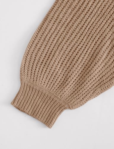 Image of Womens Puff Sleeve Cardigan Long Sleeve Open Front Button Down Knit Sweaters