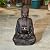 Glitzhome 24" H Zen Style Meditating Buddha Water Fountain Statue with Pump and LED Light, 2 Tier Buddha Waterfalls Resin Buddha Statues Indoor Outdoor Floor Fountain for Garden Patio Backyard Decking