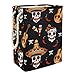 TIZORAX - Cesto portabiancheria pieghevole con teschio messicano con chitarra, per bagno, camera da letto, casa, giocattoli, abbigliamento