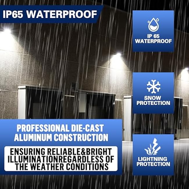 LED Flood Lights Outdoor 35/60/80W and 3000/4000/5000K Adjustable 10400Lm,Dusk-to-Dawn Sensor o Dawn Flood Light for Yard, Garage, Garden,UL Listed,Includes Include Yoke Mount