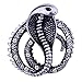 Produktbild Holibanna Schlangenbrosche Cobra Abzeichen Etiketten Kristall Punk Schnalle Rucksack Kleidung Brust Pins Neuheit Schmuck