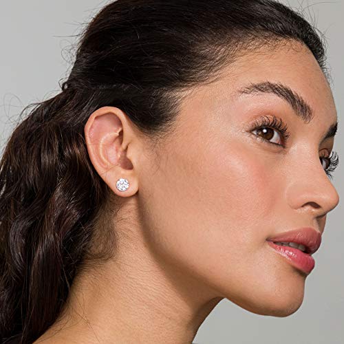 PAVOI 14K Gold Plated Sterling Silver Cubic Zirconia Stud Earrings for Women | Simulated Diamond CZ Earrings2