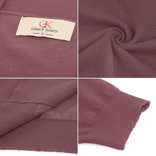 Image of GRACE KARIN Women Cardigan Sweaters Lightweight Knit Cropped Cardigans Trendy 3 /4 Sleeve Shrug Bolero S-3XL
