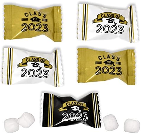 Graduation Butter Mints Class of 2023 Candies Bag 100 Count Individually Wrapped Congratulations Grad Mint Candy 13 Ounce Bags Goody Treats Sweets Holiday Dinner Party Supplies Decorations