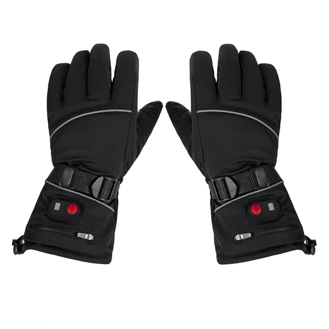 Guantes eléctricos con batería recargable impermeables para deportes al aire libre, esquí, equitación, correr y conducir, guantes térmicos para actividades de invierno