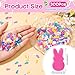 BkeeCten Bright Easter Bunny Clay - 300 Pcs Vibrant Color Soft Clay Bunny Shapes for Slime Making Resin Art Phone Case Decoden Nail DIY Craft Scrapbook Embellishment Supplies Reusable Decorations