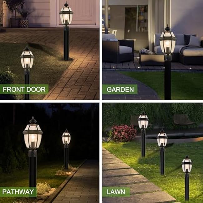 Kalium Outdoor Post Lights 15 Matte Black Lamp Post Light Fixture