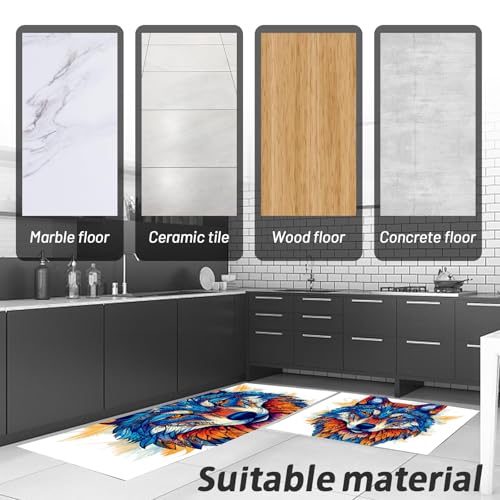Tapis de cuisine antiderapant lot de 2 pour eviter la fatigue au sol