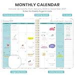 Monthly Planner 2026-2027, Aesthetic 2 Year Months Planner Calendar, 24-Months from January 2026 - December 2027, 26-27 Monthly Calendar Planner, Perfect for School Office Home, 7" x 10" - Wildflowers - Image 2