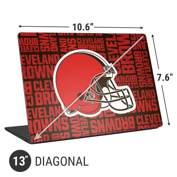 Skinit Laptop Decal Skin Compatible with Universal Laptop 13in (10.6 x 7.6in) - Officially Licensed NFL Cleveland Browns - Blast Design