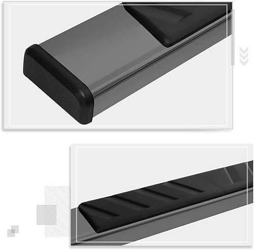 Miniatura 9 de PM PERFORMOTOR Par de estribos de acero inoxidable de 5 pulgadas de ancho compatibles con Silverado 1500 2500HD 3500HD Crew Cab  07-19 Sierra 1500