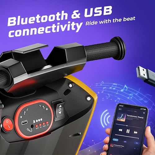 Image of Lifelong Transformers Kids Electric Bike | Rechargeable 6V Battery Kids EV Ride On with Foot Accelerator | Built-in Music with Bluetooth, USB Connectivity | BIS Certified EV Bike for 2-5 Yrs (LLEV999)