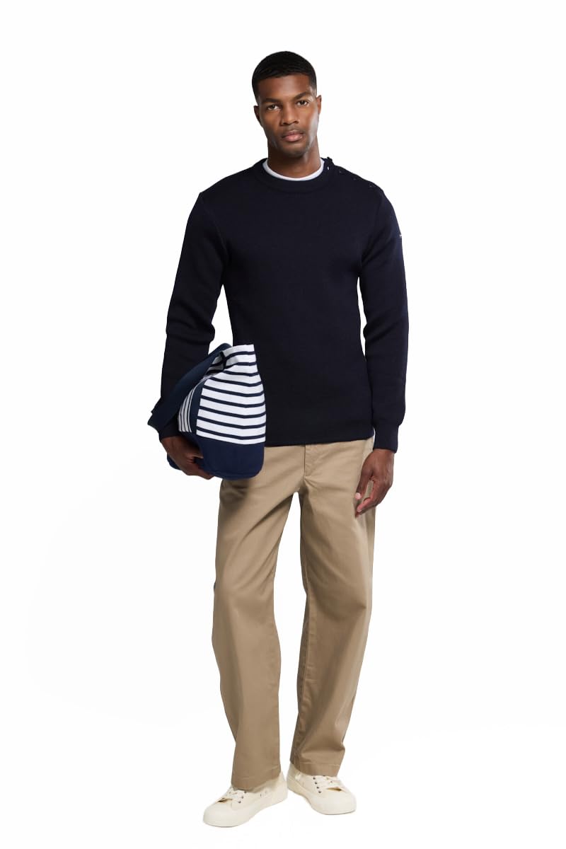 Armor Lux 0Pullover Men's Long-Sleeved Plain Navy - Blue - XX-Large