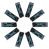ACEIRMC 4pcs I2C Display Module 0.91 Inch I2C OLED Display Module I2C OLED Screen Driver DC 3.3V~5V 4PINS for Arduino ESP32 ESP8266 AVR PIC STM32 for Raspberry pi (10pcs Blue)
