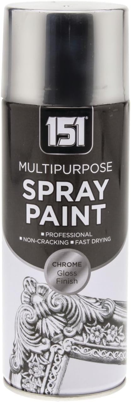 Inspired Essentials Multi-Purpose Spray Paint 400ml for Metal, Wood, Plastic, Walls, Aerosol Spray with Perfect Finish (Chrome, Pack of 4)