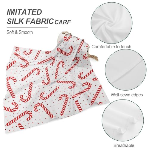 Fashion Satin Hair Scarf, Womens Square Silk Feeling Scarves, Lightweight Neck Scarf Bandana Gifts For Girls Ladies4