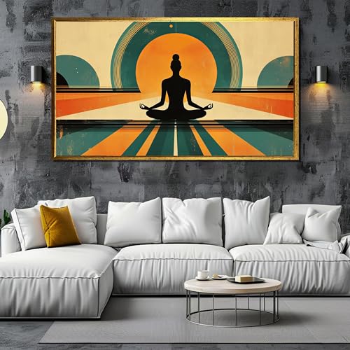 Tableau mural rétro de méditation pour apaiser l'esprit et décorer le salon - 2