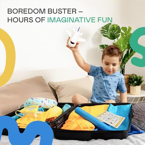 Image of Tiny Expressions Kids Pretend Play Notepads - 40 Pages Boarding Pass & 40 Pages Classroom Report Card Notepad - Travel Booking Agent and Teacher Imaginative Role Play - Playtime Activity Sheets