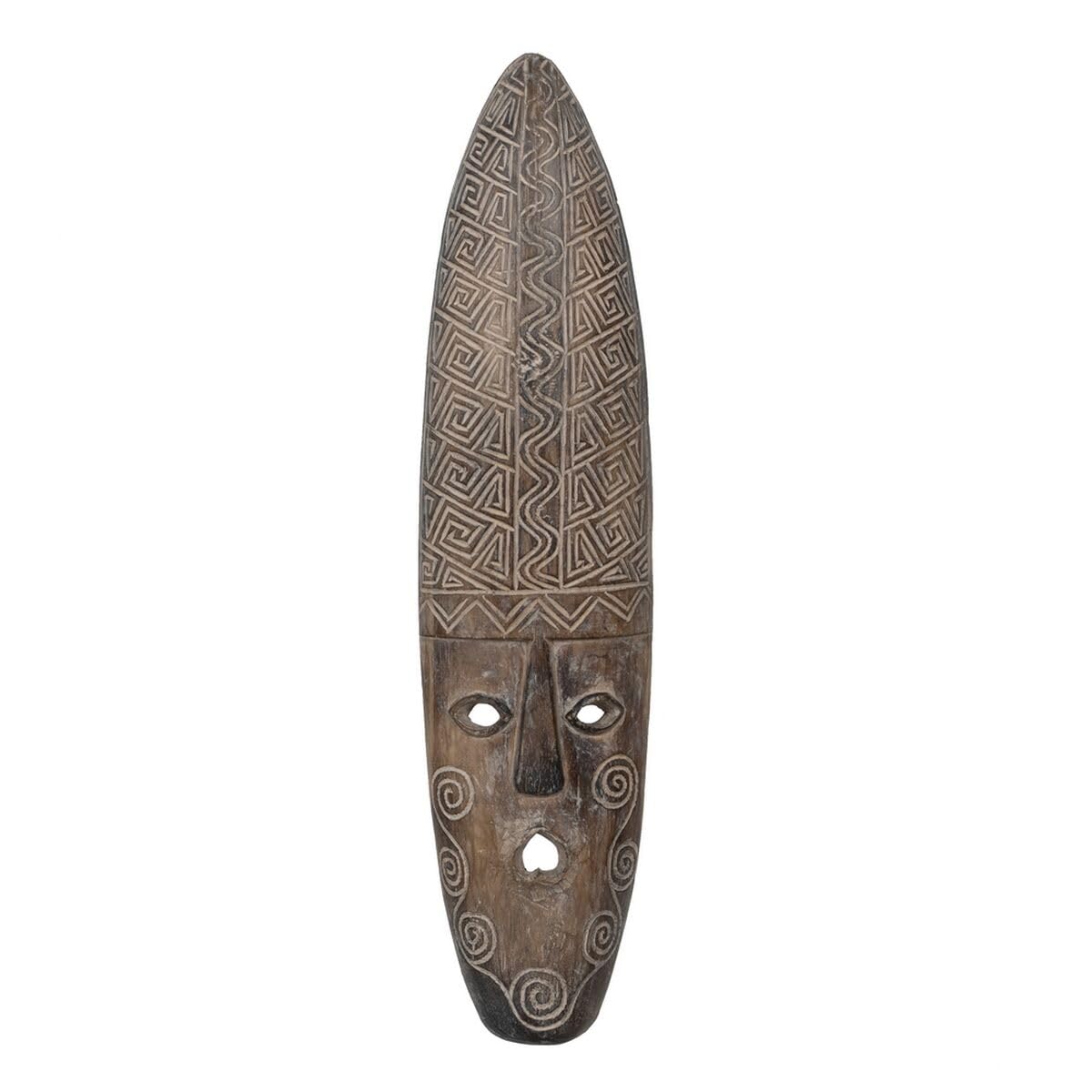Figurine décorative masque marron grande statue salon entree 87cm - 2