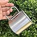 Yirepny 250/350/550ML 304 Stainless Steel Camping Cup with Foldable Handle Frosted Outdoor Travel Picnic BBQ Tea Milk Beer Milk Mug Metal Drinking Cup 2