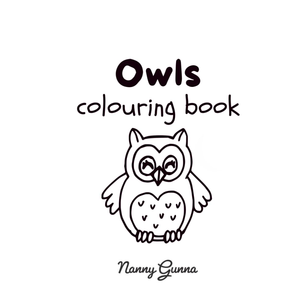 Owls colouring book (Scandinavian minimalist colouring books)