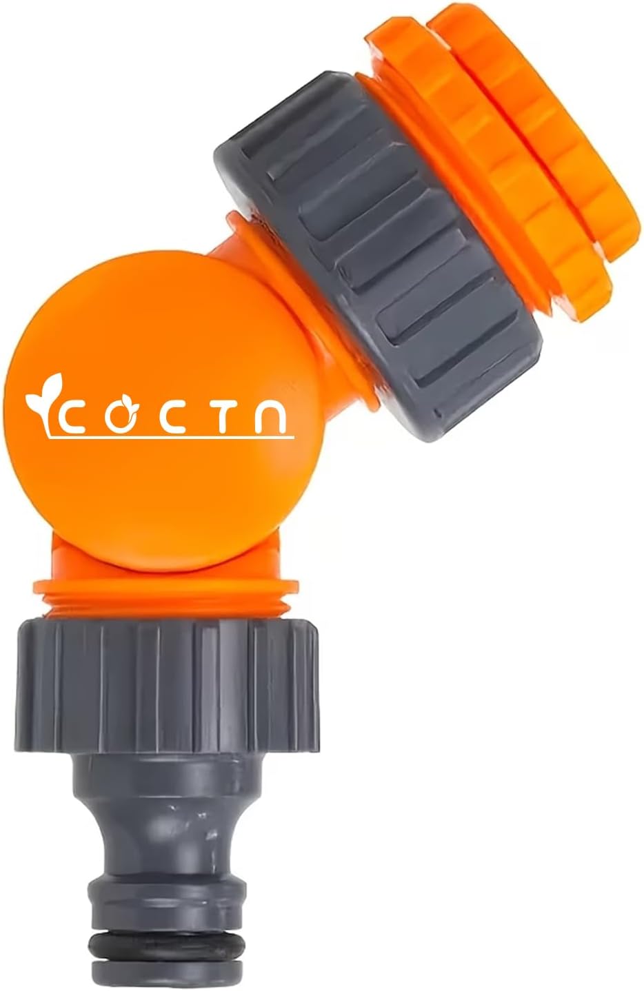 Universal Tap Connector with Ball Valve, Orange and Gray, 1/2 3/4 1 Inch Internal Thread Adapter for Garden Hose