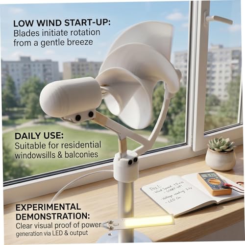 Éolienne en spirale et petit générateur pour démonstration - 6