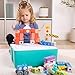Melissa & Doug Blockables™ Deluxe City Snap and Play Amazon Exclusive, Mix and Match Connectable Wooden Building Blocks Play Set with Storage Bin and Play Lid (122 Pcs) - FSC Certified