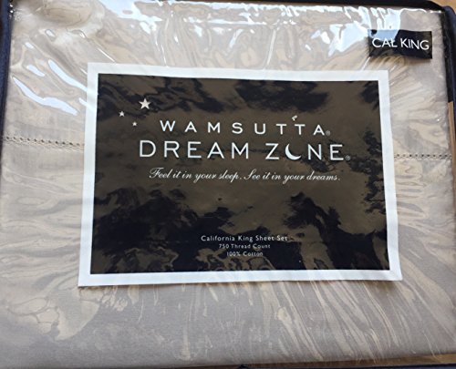 WAMSUTTA Dream Zone Ashe Cal King Sheet Set, 750 Thread Count, Grey