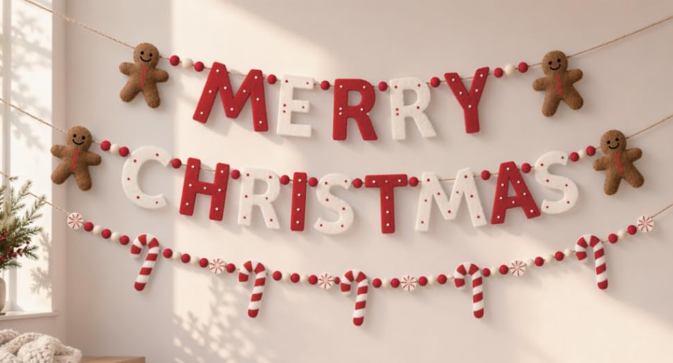 Homarkable Felt Merry Christmas Banner — image 1