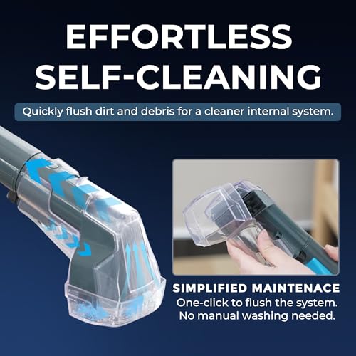 Image of Hausmeister Hydroflex Pro Portable Carpet Cleaner and Pet Stain Remover, Upholstery Spot Cleaner Machine for Couch, Car Interior, Deep Cleaning Vacuum (Machine + 1 Solution & multi attachments)