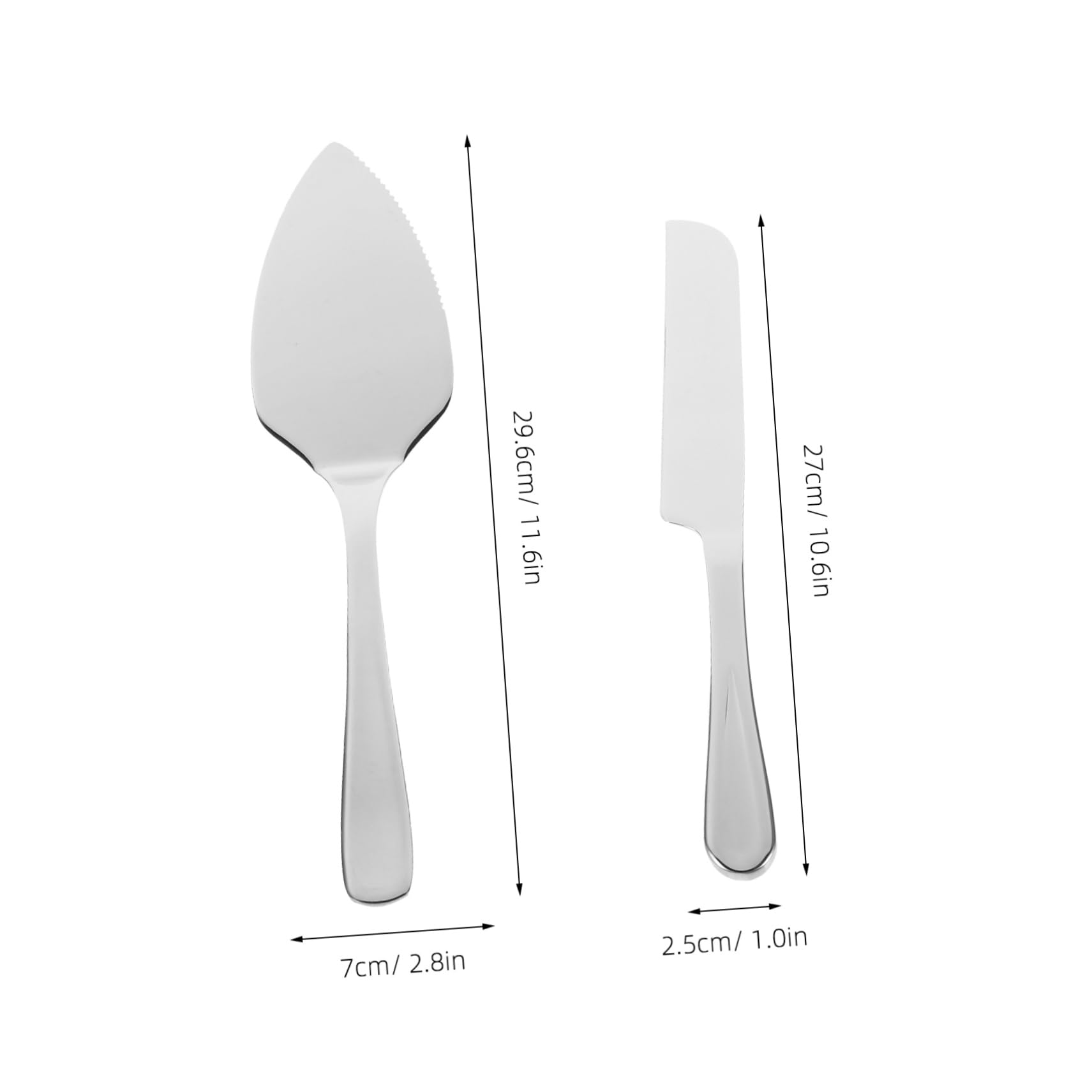 STOBAZA 1Set Stainless Steel Cake Cutter and Server Set Elegant Cake Cutting Utensils for Weddings and Birthday Celebrations Serrated Blade for Precise Slicing and Safe Handling