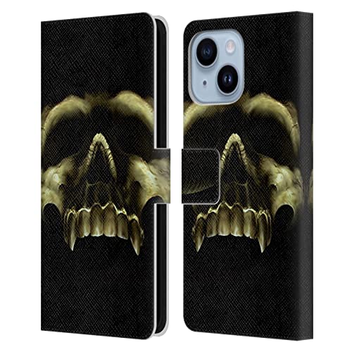 Étui portefeuille iPhone 14 Plus Tom Wood Crâne anti-rayures écran